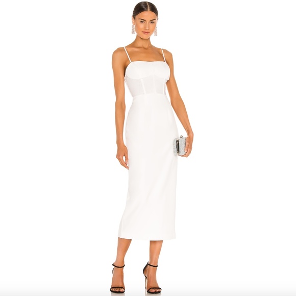 NWT Bardot Roberta Midi Dress in Ivory Size M/6 - Picture 1 of 16